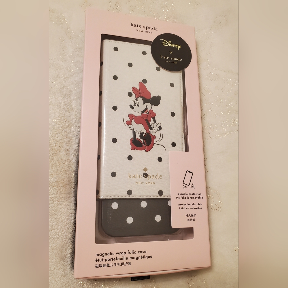 Kate Spade Disney X Minnie Mouse iPhone 13 Pro Folio Magnetic Case New Box